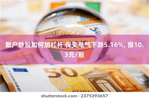 散户炒股如何加杠杆 保变电气下跌5.16%, 报10.3元/股