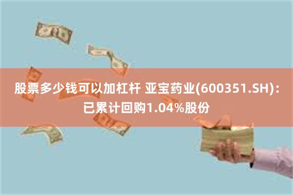 股票多少钱可以加杠杆 亚宝药业(600351.SH)：已累计回购1.04%股份