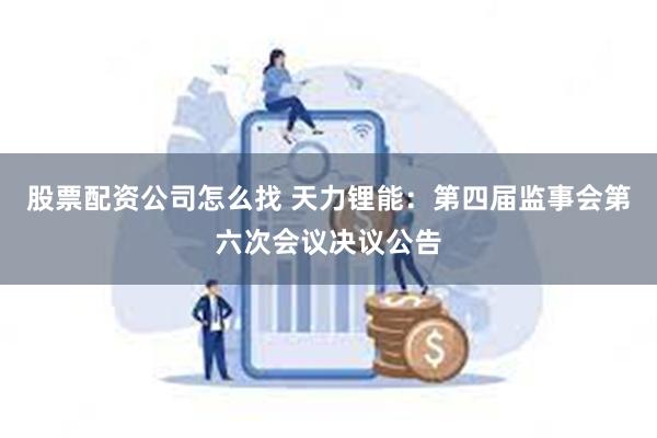 股票配资公司怎么找 天力锂能：第四届监事会第六次会议决议公告